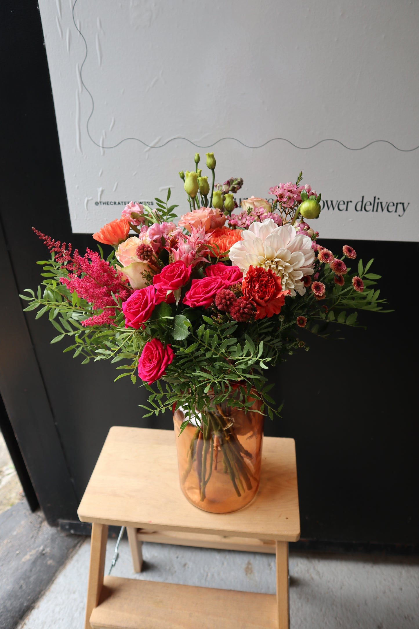 PEACH FLOWER VASE