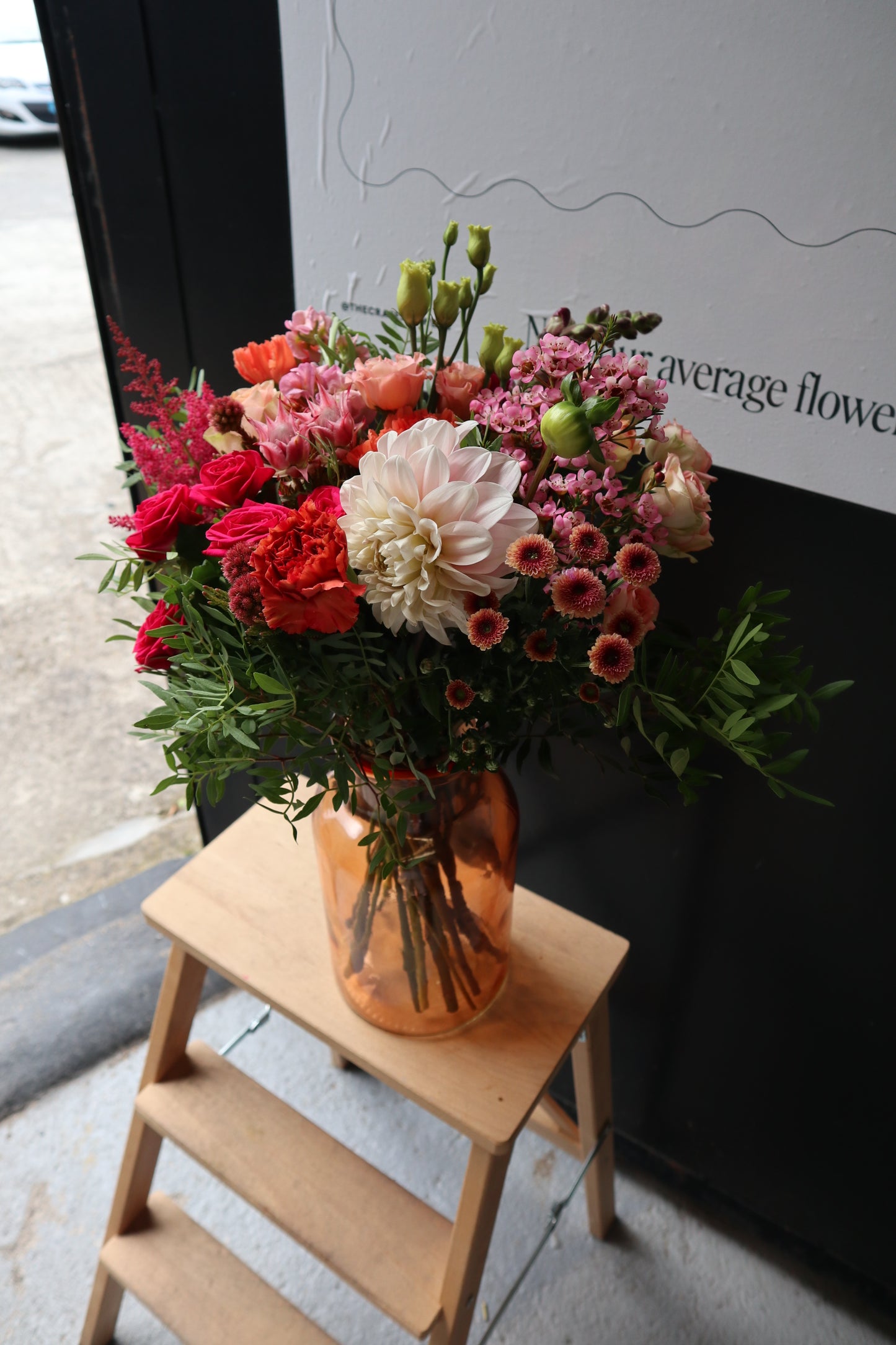 PEACH FLOWER VASE
