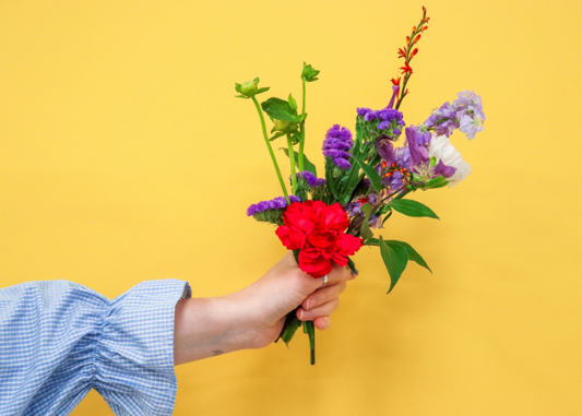 Flowers in the hand