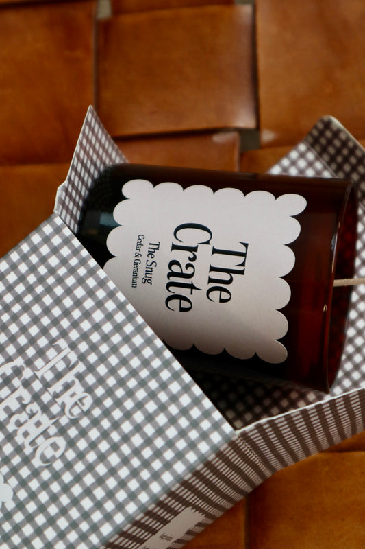 'THE SNUG' CRATE CANDLE | CEDARWOOD & GERANIUM